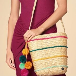 NWOT🌈Billabong Sun Seeker Straw Tote
